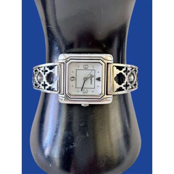 Brighton Salamanca Silver Tone Bracelet Watch New battery Lacey Look - Picture 6 of 9